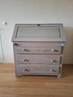 Secretaire volledig eikenhout white wash, Huis en Inrichting, Kasten | Secretaires, Ophalen, Zo goed als nieuw