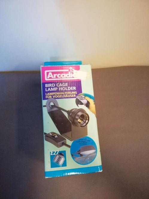 Vogel kooi lamp houder met schakelaar Arcadia e27, Dieren en Toebehoren, Vogels | Hokken en Kooien, Nieuw, Overige typen, Kunststof