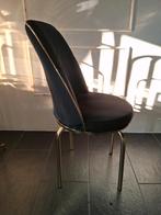 Prachtige velvet eetkamerstoelen set van 6, Huis en Inrichting, Stoelen, Ophalen, Gebruikt, Zwart, Vijf, Zes of meer stoelen