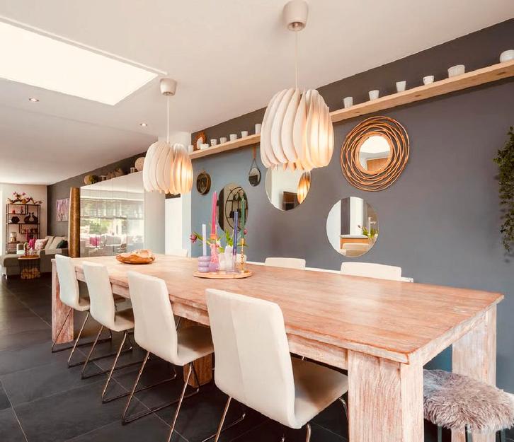 Teak houten tafel 3,5 meter, Huis en Inrichting, Tafels | Sidetables, Zo goed als nieuw, 75 cm of meer, 200 cm of meer, Rechthoekig