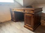 Klassiek bureau met bruin lederen inleg, Ophalen, Gebruikt