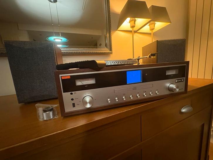 Retro HiFi Stereo-set met Platenspeler & Bluetooth, Audio, Tv en Foto, Stereo-sets, Nieuw, Cd-speler, Overige merken, Microset