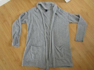 H&M maat M - grijs vest met sjaalkraag beschikbaar voor biedingen
