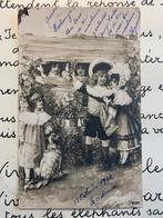 12-10-1902 Kindjes met hond bij hek (IT), Ophalen of Verzenden, Voor 1920, Gelopen, Kinderen