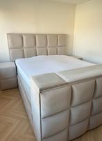Luxe boxspring beige met tv lift 180x200, Ophalen, Beige, Tweepersoons, Zo goed als nieuw