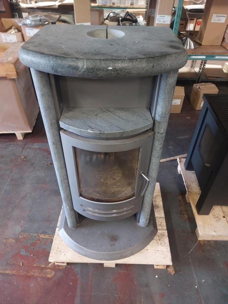 Speksteen Houtkachel, Huis en Inrichting, Kachels, Gebruikt, Vrijstaand, Houtkachel, Hout, Ophalen of Verzenden