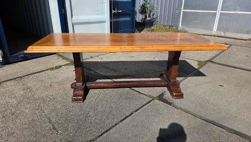 Wortelnoten antieke Franse kloostertafel 230 x 90, Antiek en Kunst, Antiek | Meubels | Tafels, Ophalen