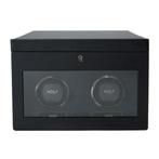 WOLF British Racing Double Watch Winder met opslag - zwart, Overige merken, Overige materialen, Ophalen of Verzenden, Zo goed als nieuw