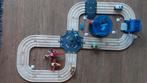 Houten treinbaan/ autobaan met veel accessoires, Ophalen, Gebruikt