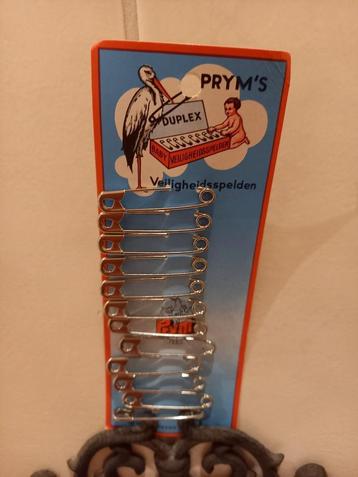 Vintage/retro kaartje met Prym's veiligheidsspelden.     beschikbaar voor biedingen