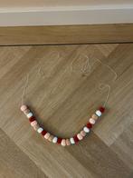 *NIEUW!* Slinger met pompom bolletjes in roze / bruin, Ophalen of Verzenden, Nieuw, Wanddecoratie