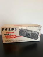 Vintage Philips stereo radio cassette recorder, Ophalen of Verzenden, Zo goed als nieuw