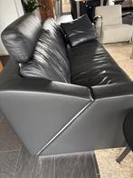 Rolf Benz 3 zits zwart leren bank, Gebruikt, 150 tot 200 cm, Driepersoons, Ophalen of Verzenden