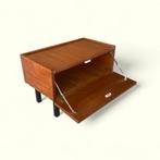 Vintage teak nachtkastjes in de style van Pastoe /Auping, Ophalen, Zo goed als nieuw, Hout, 70 cm of meer