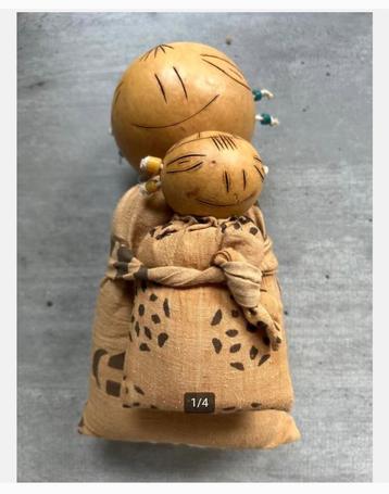 Korting Vintage deco Afrikaanse Mama Baby Pop kalebassen  beschikbaar voor biedingen