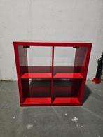 Ikea Kallax kast rood 4 vakken, Huis en Inrichting, Ophalen, Gebruikt, 50 tot 100 cm, Minder dan 100 cm