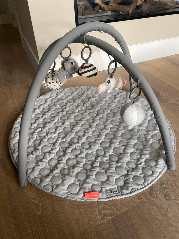 Done by Deer Speelkleed - Grijs/Wit, Kinderen en Baby's, Speelgoed | Babyspeelgoed, Gebruikt, Speelkleed, Ophalen