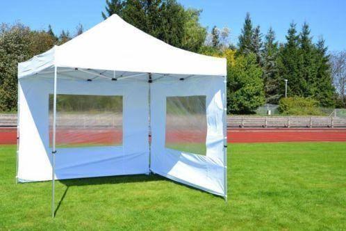 Topklasse 3x3m Marktstand / Easy-Up-Vouwpavillon Wit, Tuin en Terras, Partytenten, Nieuw, Partytent, Minder dan 5 meter, Opvouwbaar