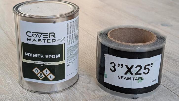 EPDM Primer en Splice tape 5m, Doe-het-zelf en Verbouw, Dakpannen en Dakbedekking, Nieuw, Overige typen, Overige materialen, Zwart