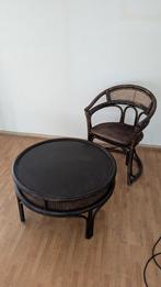 Charmante Vintage Rotan Zithoekje - Salontafel en Fauteuil, Ophalen