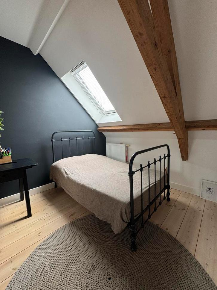 Gietijzeren Twijfelaar met Lattenbodem (120x185), Huis en Inrichting, Slaapkamer | Bedden, Gebruikt, Twijfelaar, 120 cm, 190 cm of minder