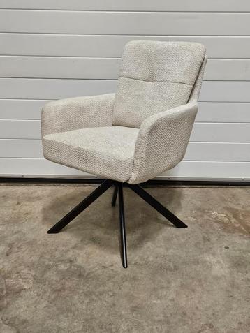 Armstoel Fred draaivoet stof retro bliss naturel | Webshop beschikbaar voor biedingen