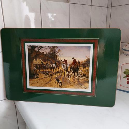 Ashdene 4 place mats + 6 onderzetters, jachttafreel, Huis en Inrichting, Keuken | Textiel, Nieuw, Ophalen of Verzenden