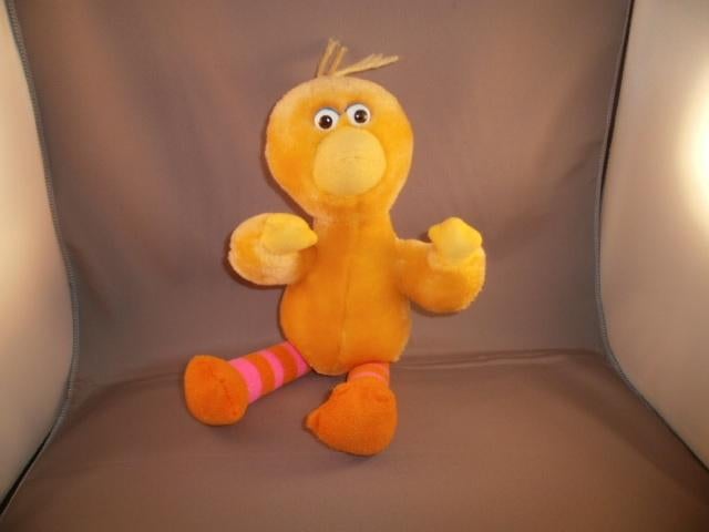 Duitse pino geel neef van sesamstraat applaus 30cm gestreept, Kinderen en Baby's, Speelgoed | Knuffels en Pluche, Ophalen of Verzenden
