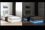 1-persoonsbed 90x200 met LED verlichting, Ophalen, 90 cm, Eenpersoons, Wit