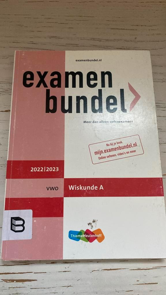 vwo examenbundel Wiskunde A 2022/2023, Boeken, Schoolboeken, Zo goed als nieuw, Nederlands, VWO, Ophalen of Verzenden