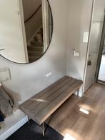 Mooie bruine halbank capuccino kleur, Ophalen, Gebruikt, Minder dan 75 cm, Tweepersoons