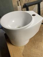 Wasbakje retro rond wit porselein, Doe-het-zelf en Verbouw, Ophalen of Verzenden, Nieuw, Steen, Wastafel