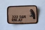 nametag  322  sqn  f-16    rnlaf  desert, Verzamelen, Verzenden, Zo goed als nieuw, Patch, Badge of Embleem