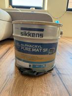 Overgebleven 5L Sikkens Alphacryl Pure Mat SF RAL 1013, Ophalen, Gebruikt, 5 tot 10 liter, Wit
