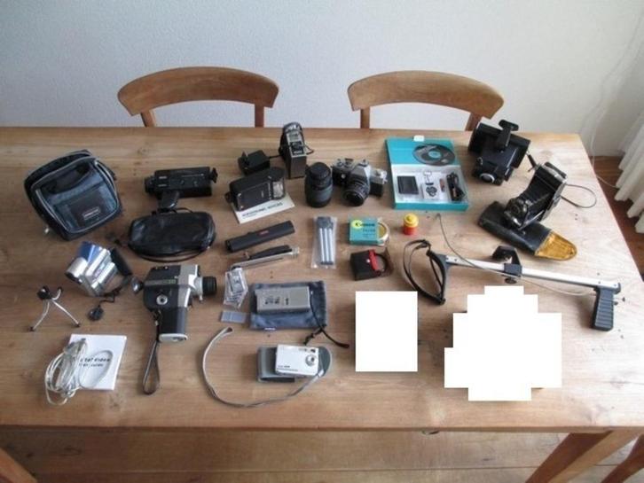 Fotografica diversen oude fototoestellen en onderdelen enz, Verzamelen, Fotografica en Filmapparatuur, Overige typen, 1960 tot 1980