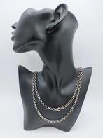 Zilveren jasseronketting, 121 cm.