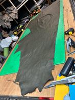 Mat soldaat groen halve huid 1.2 mm dikte soepel A-35, Leer of Kunstleer, Ophalen of Verzenden, Zo goed als nieuw, 30 tot 120 cm