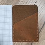 Leren ephemera pocket, Hobby en Vrije tijd, Scrapbooking, Verzenden, Zo goed als nieuw