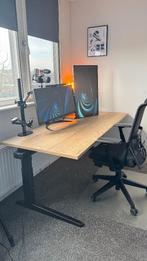 Ahrend Essa handmatig verstelbaar bureau - Zwart onderstel, Huis en Inrichting, Bureaus, Ophalen, In hoogte verstelbaar, Zo goed als nieuw