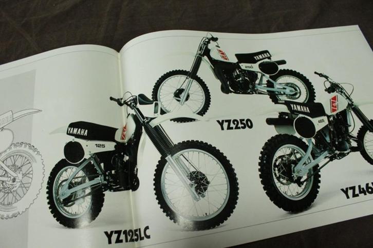 Yamaha YZ 125 LC 250 465 cross motorfiets verkoop folder, Motoren, Handleidingen en Instructieboekjes, Yamaha, Ophalen of Verzenden
