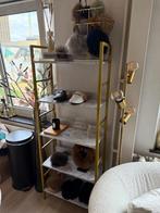 Vakkenkast goud marmer 160cm x 60cm (boekenkast, wandmeubel), Huis en Inrichting, Ophalen, Met plank(en), Zo goed als nieuw, Minder dan 150 cm