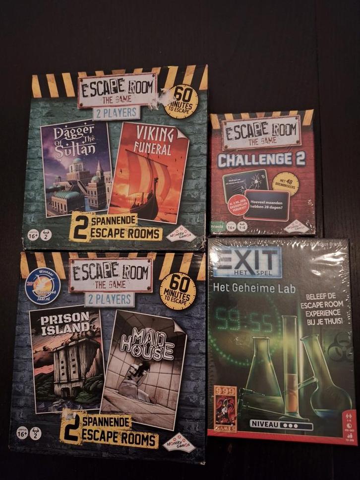 Nieuw, 4 Escaperoom / Exit the game spellen, Hobby en Vrije tijd, Gezelschapsspellen | Overige, Nieuw, Ophalen of Verzenden