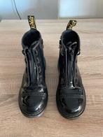 Stoere zwarte lak leren veter/rits laarsjes Dr martens 36, Zwart, Lage of Enkellaarzen, Ophalen of Verzenden, Dr. Martens