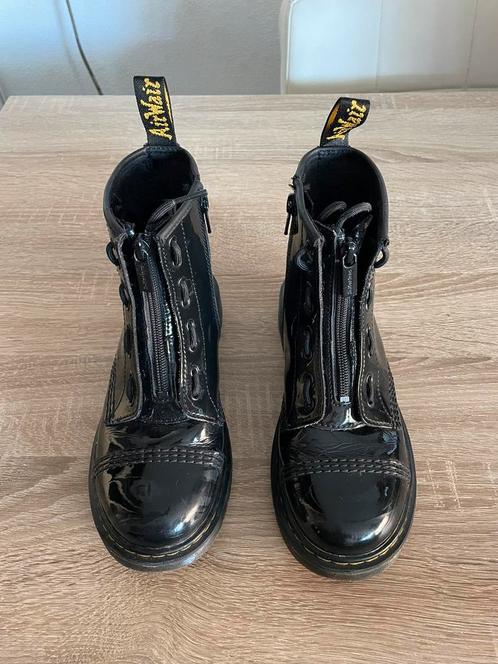 Stoere zwarte lak leren veter/rits laarsjes Dr martens 36, Kleding | Dames, Schoenen, Zo goed als nieuw, Lage of Enkellaarzen