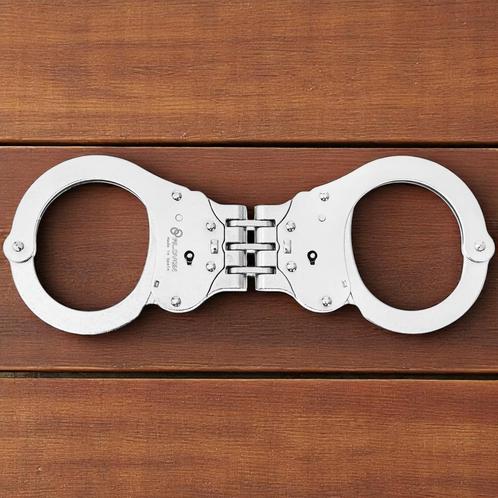 Alcyon Steel Zilveren Scharnierende Handboeien, Verzamelen, Militaria | Algemeen, Overige soorten, Overige typen, Overige gebieden