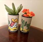 Kleine vaasjes | cactus potje| Mexico, Huis en Inrichting, Woonaccessoires | Vazen, Minder dan 50 cm, Nieuw, Ophalen of Verzenden