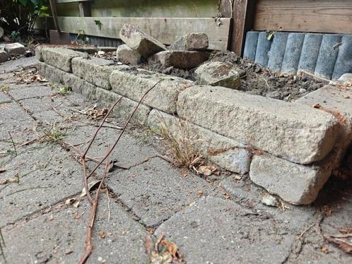 Bourgogne stapelblok / border GRATIS!, Tuin en Terras, Tegels en Klinkers, Gebruikt, Terrastegels, Beton, 10 m² of meer, Ophalen