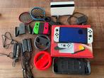 Nintendo Switch OLED met 2 extra controller en accessoires, Spelcomputers en Games, Spelcomputers | Nintendo Switch, Ophalen, Zo goed als nieuw
