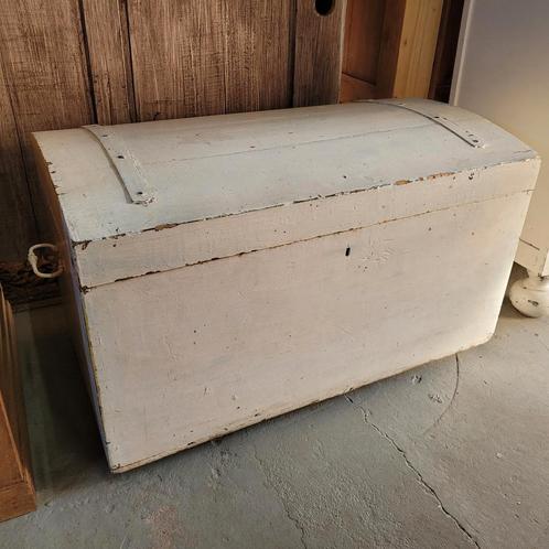 Brocante oude kist dekenkist speelgoedkist opbergkist, Antiek en Kunst, Curiosa en Brocante, Ophalen