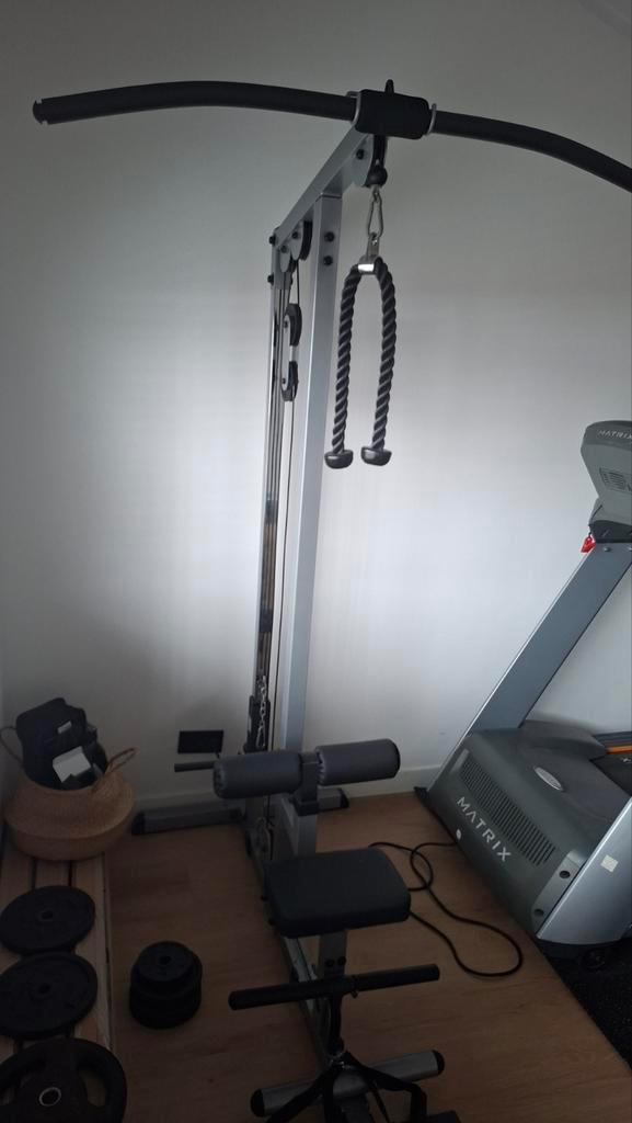 Body-Solid GLM83 Pulley  lat pulldown en row Station, Sport en Fitness, Fitnessapparatuur, Gebruikt, Krachtstation, Armen, Rug